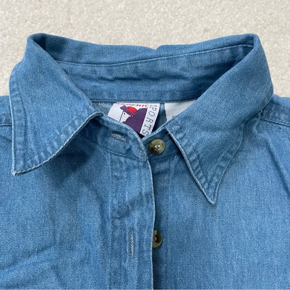 Mark Martin #6 Women’s Denim Sleeveless Bottom Down Shirt - Medium NASCAR Y2K - Picture 3 of 7